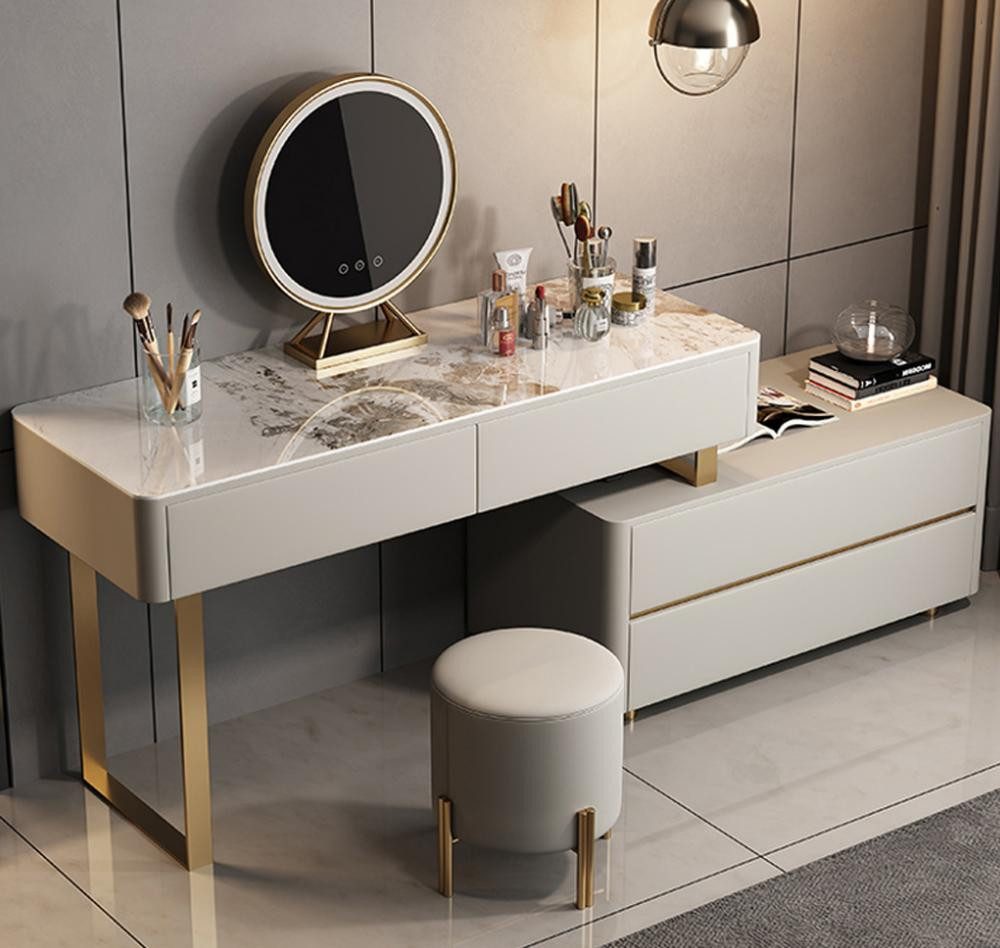 JVmoebel Schminktisch Weißer Schminktisch aus Holz mit elegantem Design (1-St., Nur Schminktisch), Made in Europa