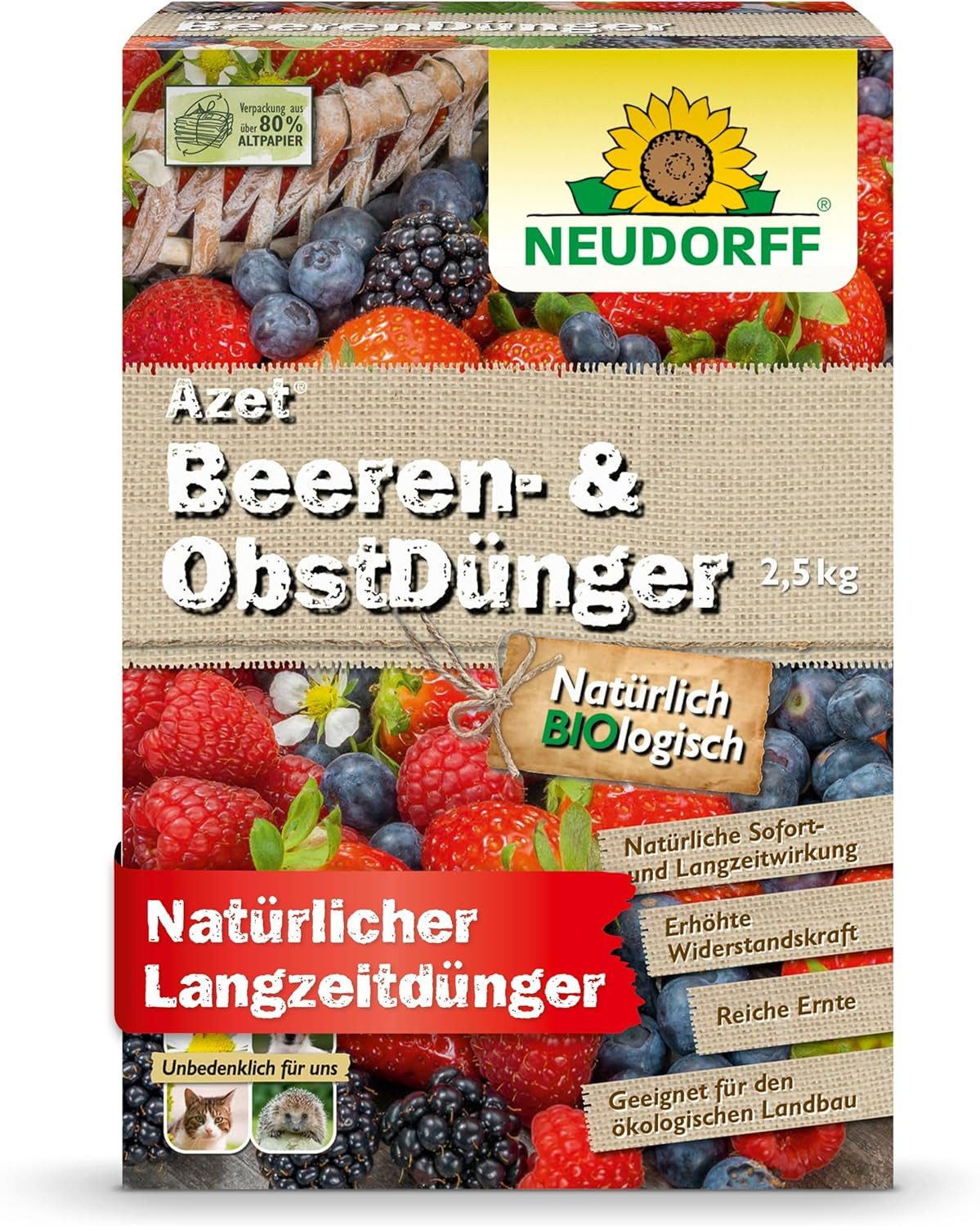 Neudorff Obstdünger Azet Beeren- & ObstDünger 2,5 kg, organischer Langzeitd günstig online kaufen