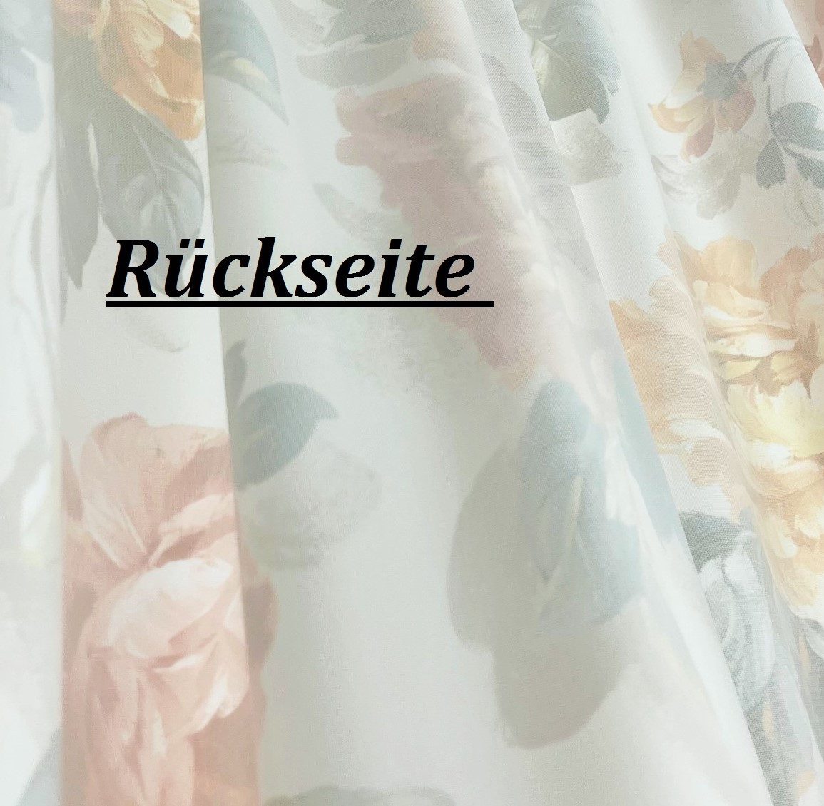 novumfix Meterware Rosen, Druck auf Satin, günstig online kaufen