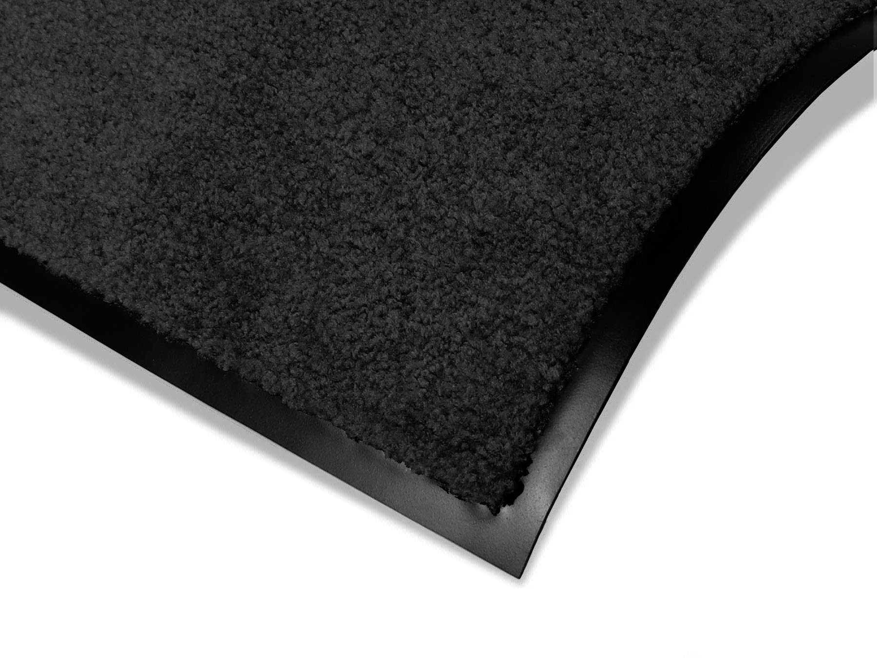 PRO, Textil, waschbar 8 UV-beständig, rechteckig, mm, Fußmatte Uni-Farben, in schwarz CLEAN Höhe: Schmutzfangmatte Primaflor-Ideen Schmutzfangmatte,