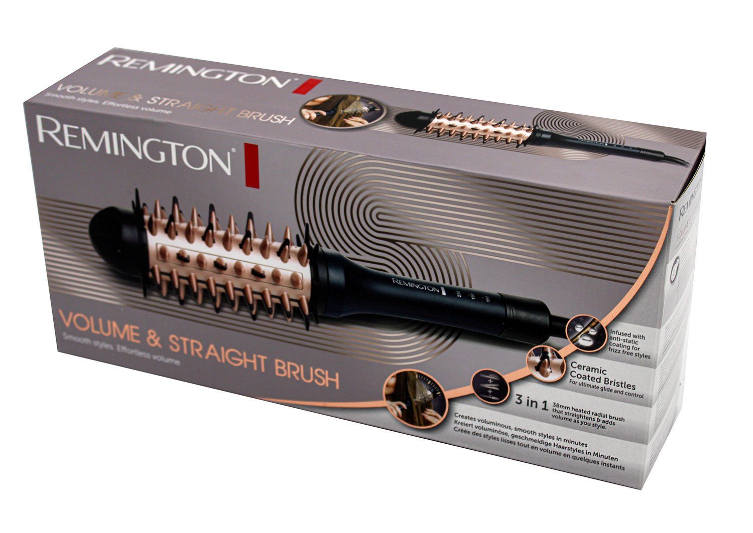 Remington Haarstyling-Set CB7A138 Volume & Straight Brush Glättbürste Volume