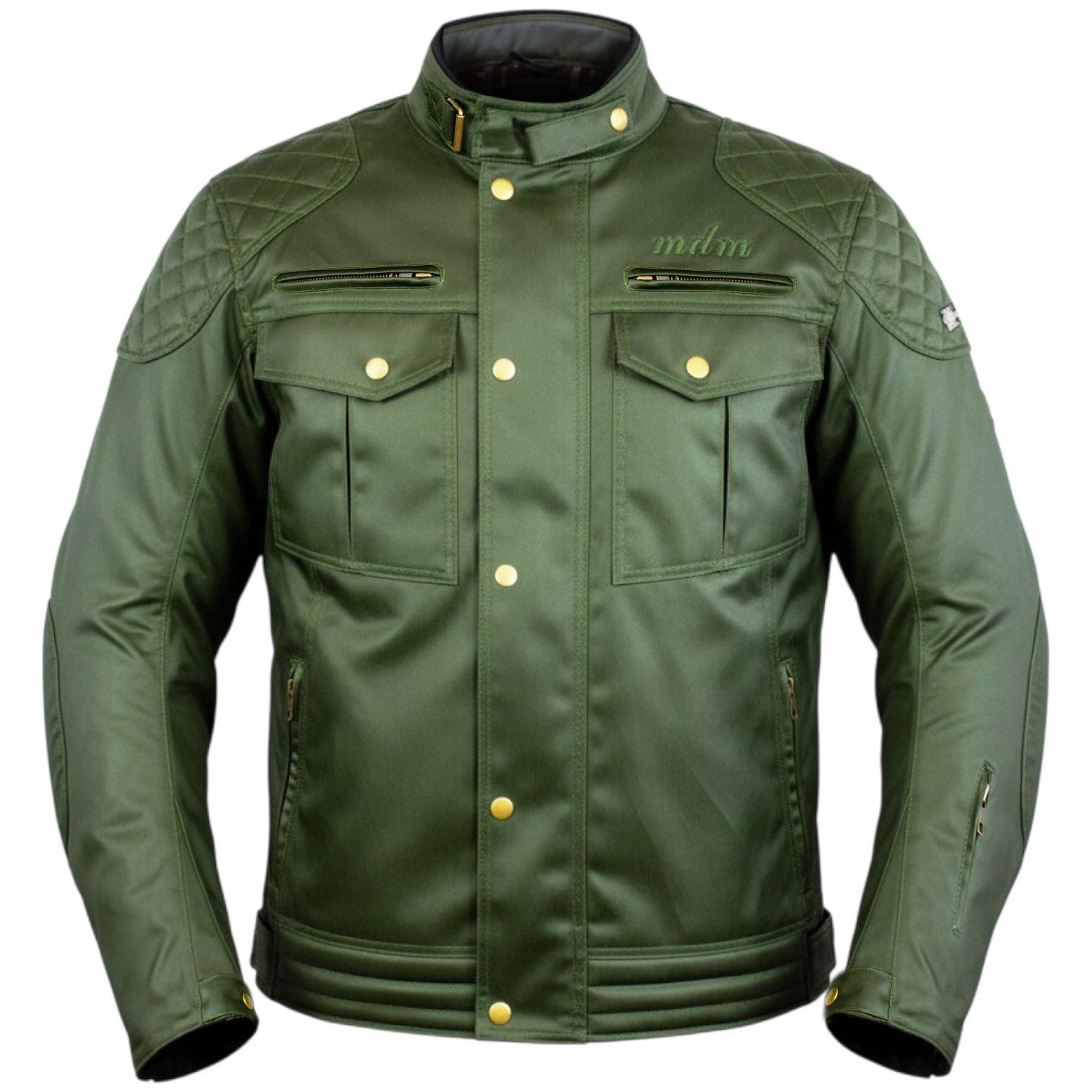 MDM Motorradjacke MDM Motorradjacke im Vintage Stil wasserdicht mit Protektoren Gewachste Baumwolle im Vintage Retro Stil