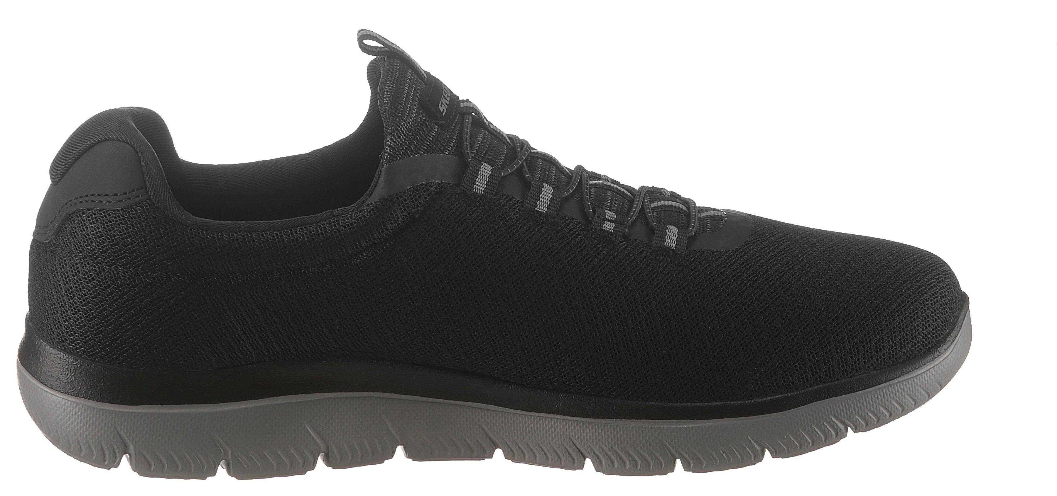 Skechers Summits Sneaker Slip-On Foam-Ausstattung black/charcoal Memory mit komfortabler