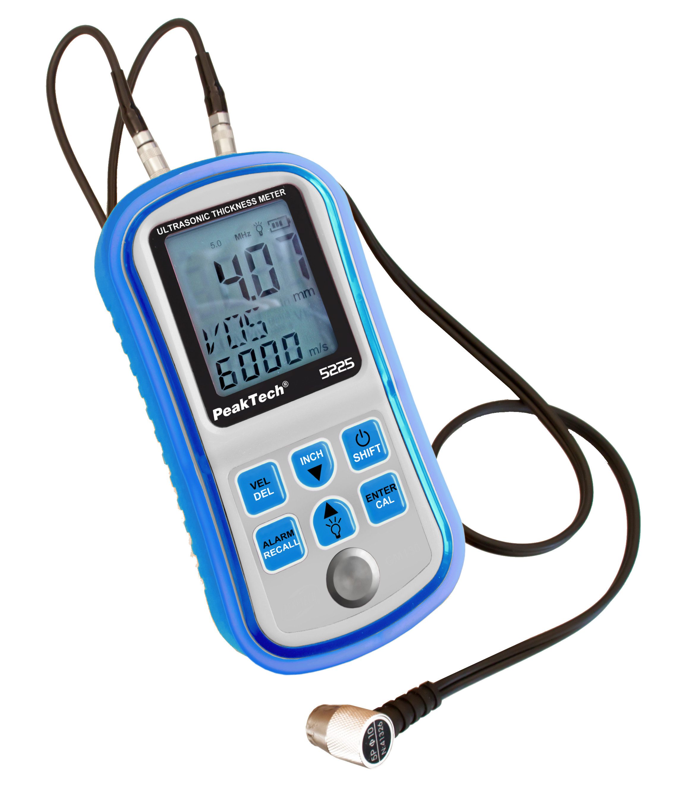 PeakTech Schichtdickenmessgerät Ultraschall-Dickenmessgerät 1–300 mm, präzise