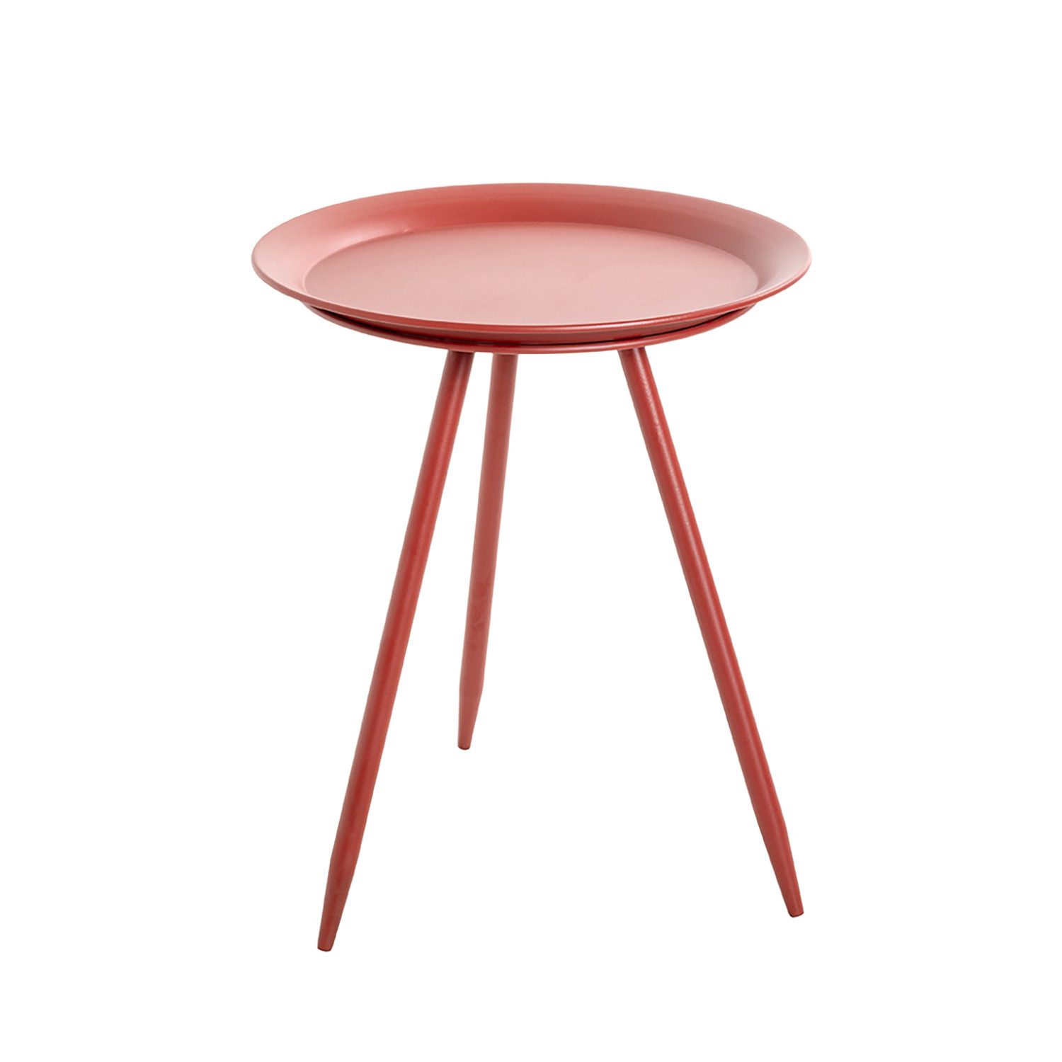 Beistelltisch HANS 1 Tisch - rot - Metall - H. 47cm - Wohnzimmertisch