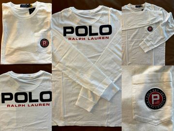 Ralph Lauren T-Shirt POLO RALPH LAUREN LS Pocket Logo T-Shirt Shirt Jersey Retro Preppy Swe