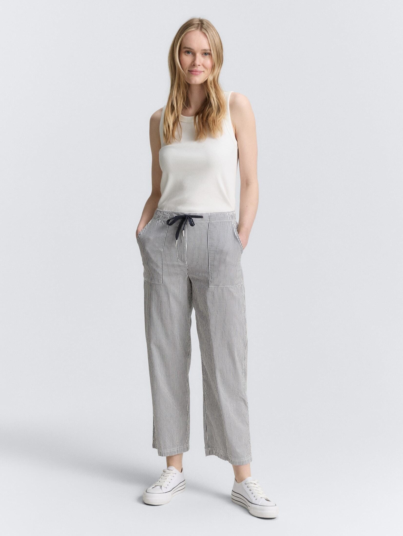 TOM TAILOR 7/8-Hose Seersucker Culotte Hose günstig online kaufen