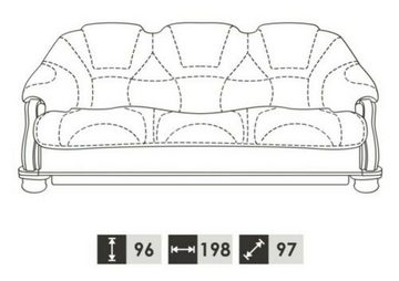 JVmoebel Sofa Klassische Garnitur 3+2+1 Sitzer Polster Sofagarnitur Couch Sofa 100%, Made in Europe