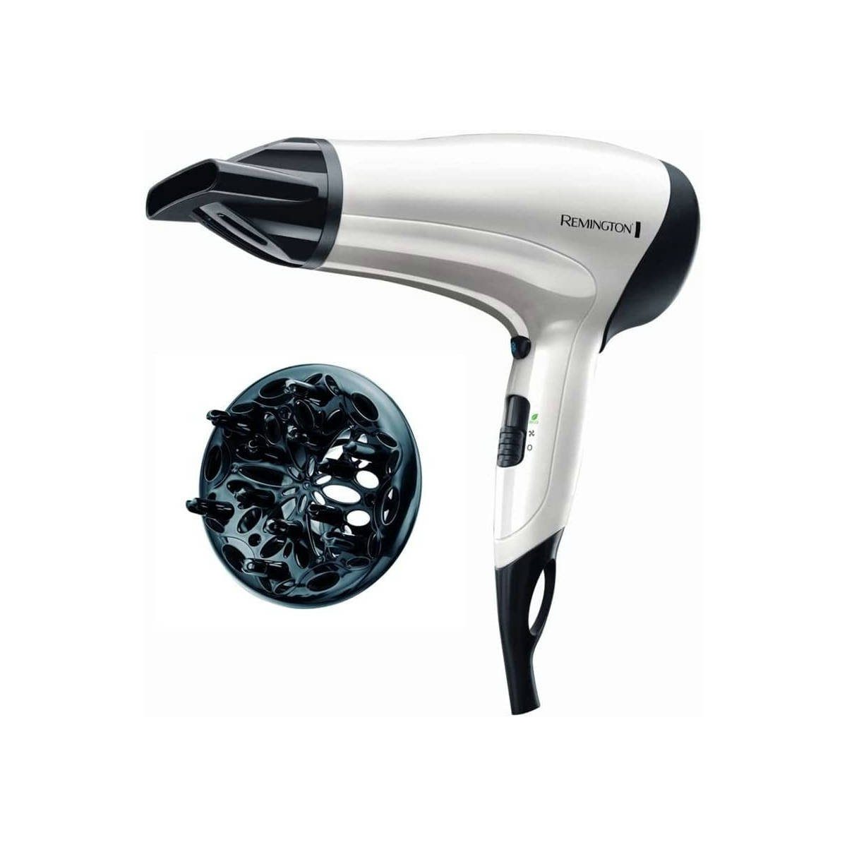 Remington Haartrockner Haartrockner D3015 Ionen-Technik 2000 W 3 Heiz- & 2 Gebläsestufen, 2000 W, Keramik-Ionen-Ring