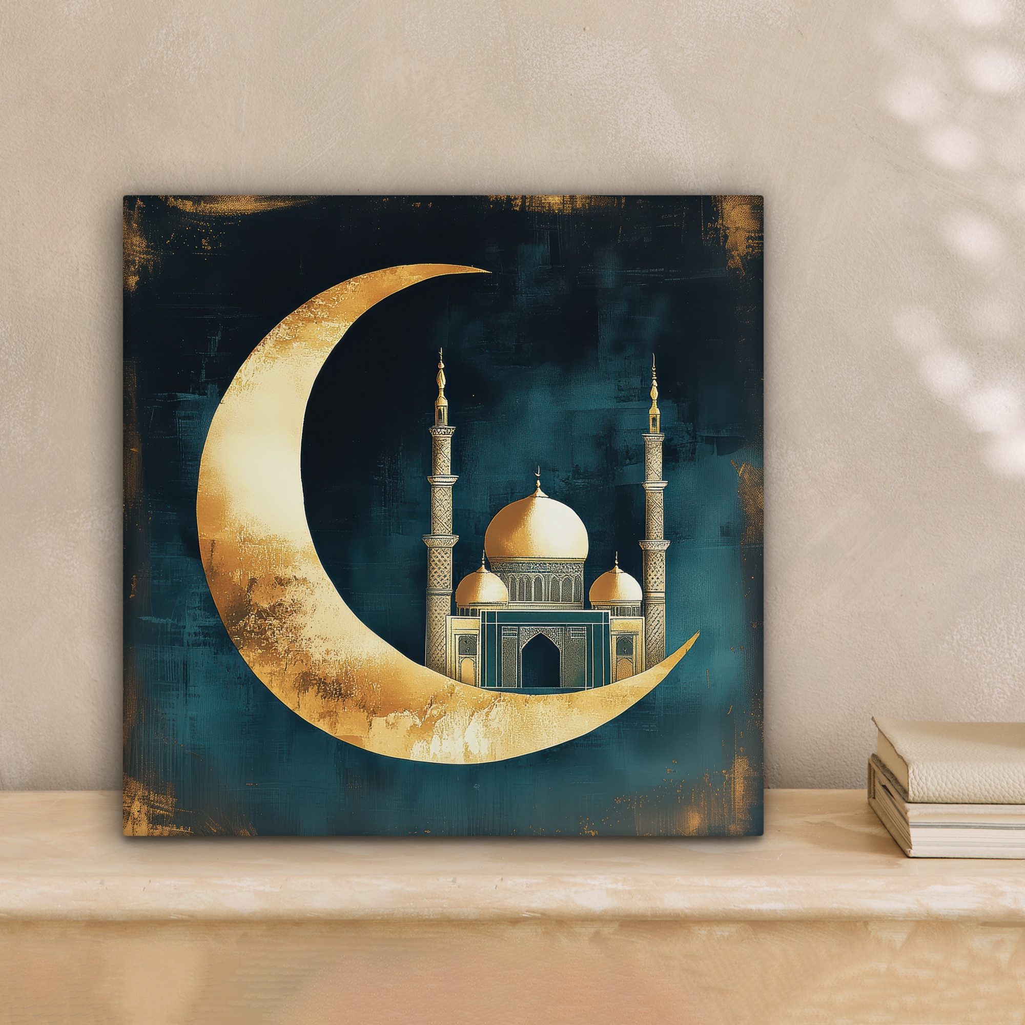OneMillionCanvasses® Leinwandbild Moschee - Mondsichel - Gold - Ramadan - I günstig online kaufen