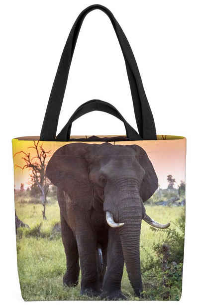 VOID Henkeltasche (1-tlg), Elefant Sonnenuntergang Elefant Afrika Safari Dschungel Zoo Dickhäuter R