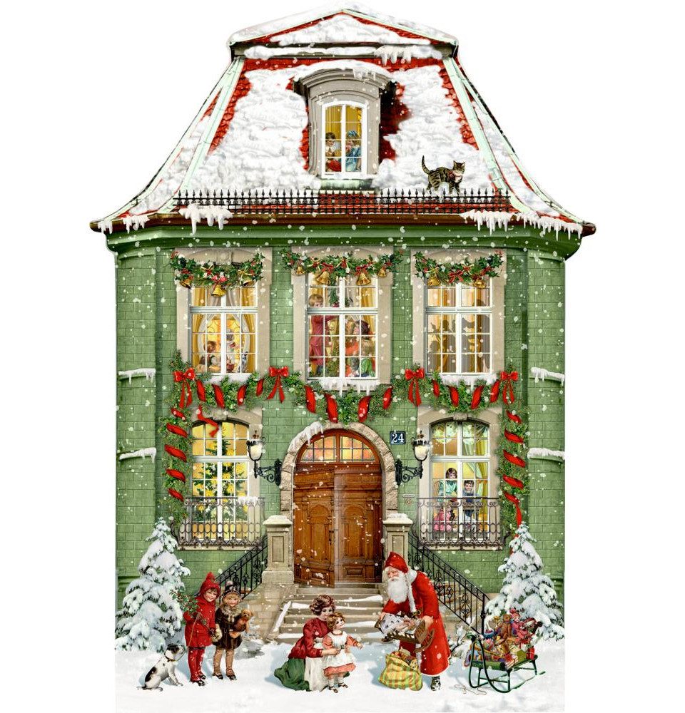 COPPENRATH DIE SPIEGELBURG Adventskalender Zauberhaftes Weihnachtshaus, Wand-Adventskalender A3