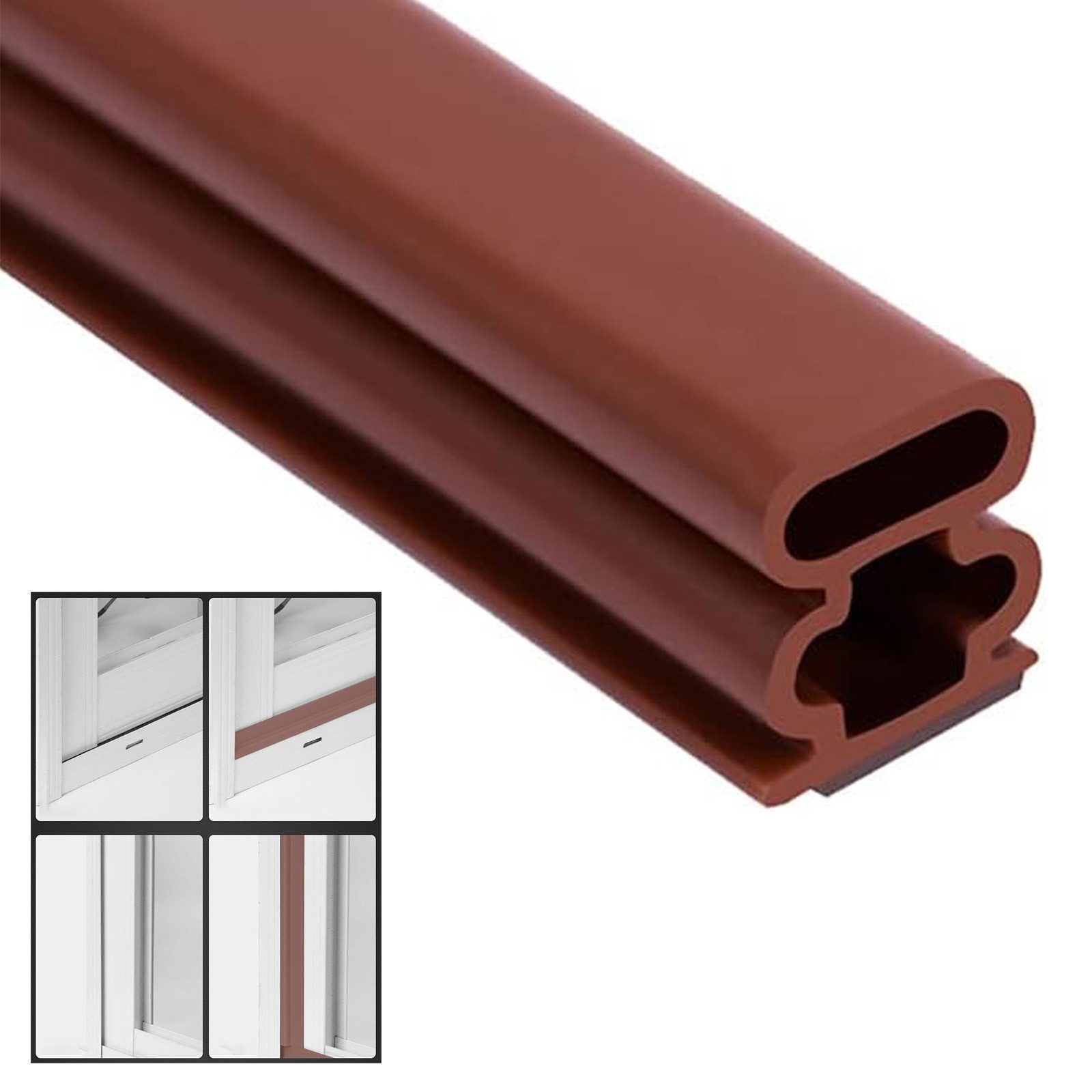 REDOM Türdichtband Premium Türdichtung selbstklebend Fensterdichtung, (10mm x 10mm Zugluftstopper, 1-St., Wasserdicht Wärmedämmung Staubdichte Schalldämmung), für Holz Glas Kunststoff Metall