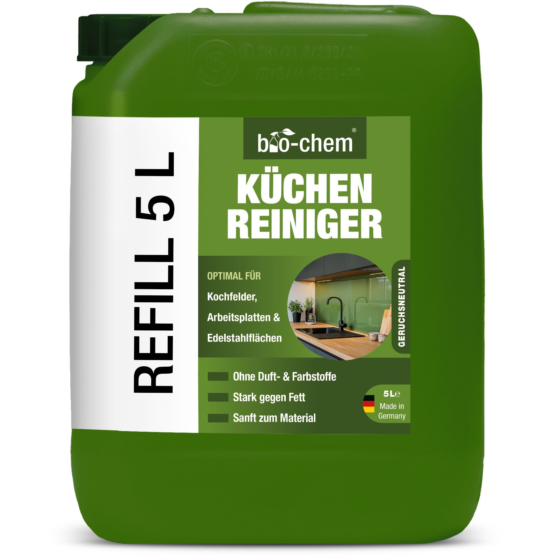 bio-chem bio-chem Küchenreiniger 750ml – Fettlöser für Ceran & Edelstahl Küchenreiniger