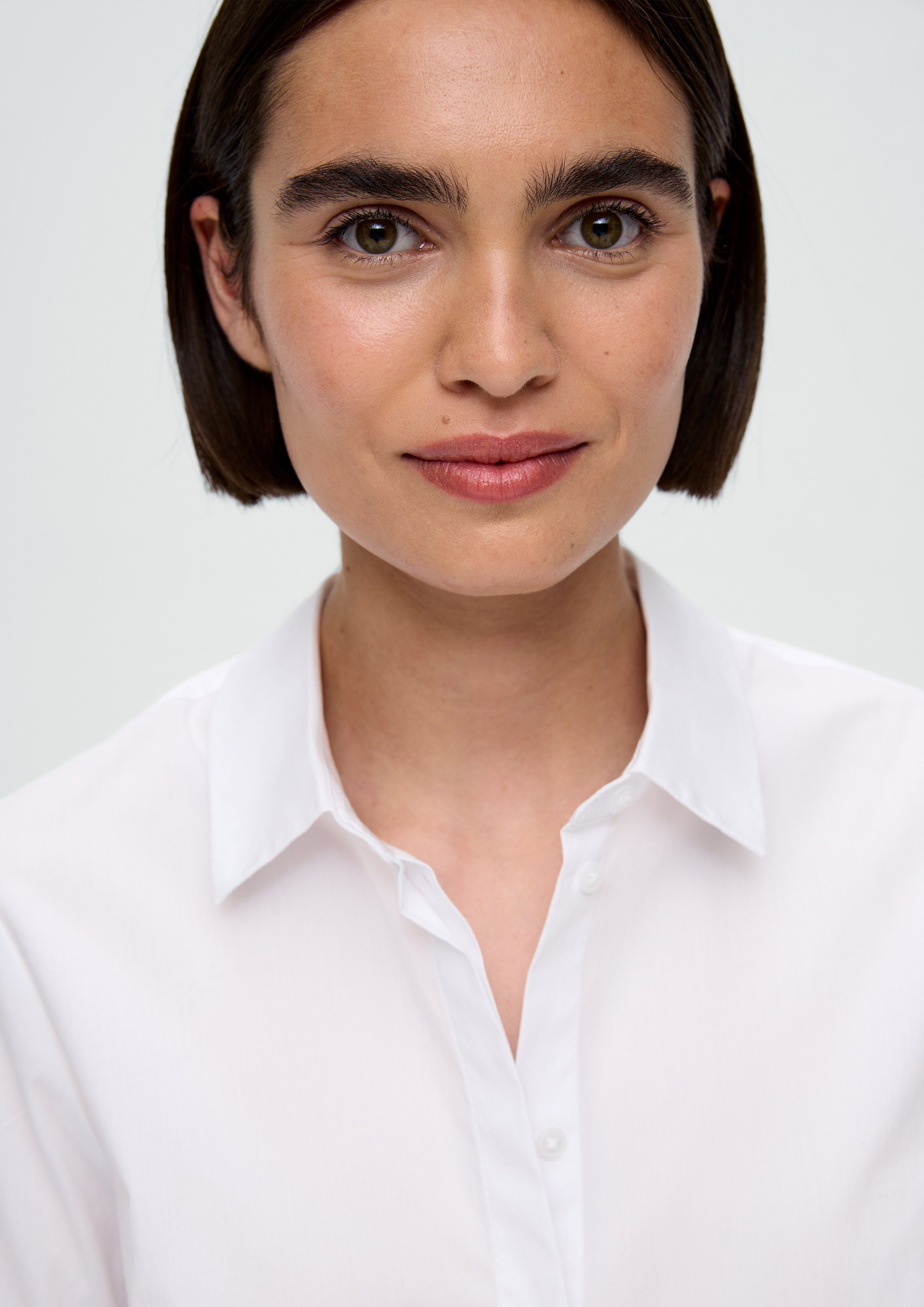 s.Oliver BLACK LABEL Klassische Bluse mit verdeckter Knopfleiste