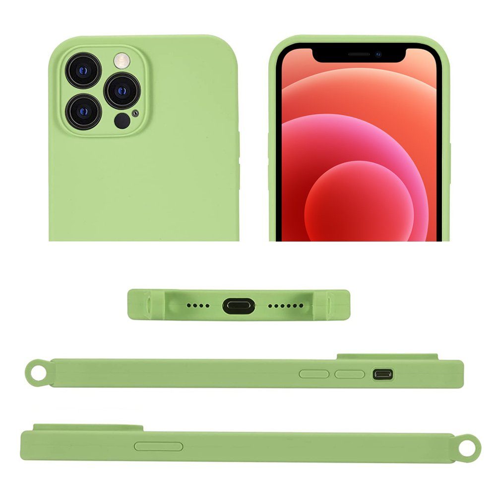 FITSU Handyhülle Handykette für Apple iPhone Hülle mit Band Handyband Case zum Umhängen, Hülle für iPhone 12 Pro, 12, 12 Mini, SE 2022, 11, XS, XR, X, 8, 7, 6