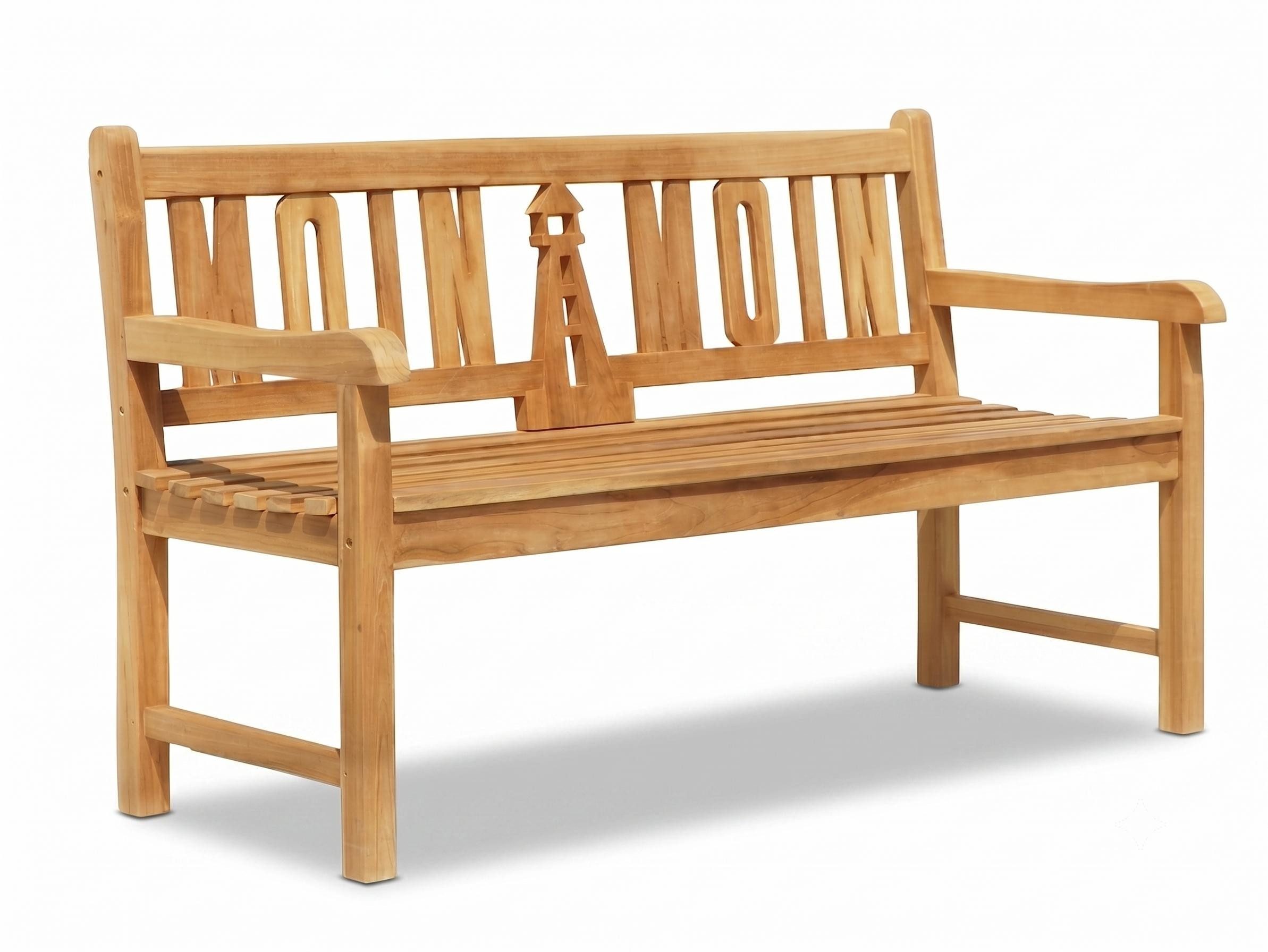 Garden Pleasure Gartenbank Gartenbank Teak 3-Sitzer MOIN MOIN mit Leuchtturm Outdoor