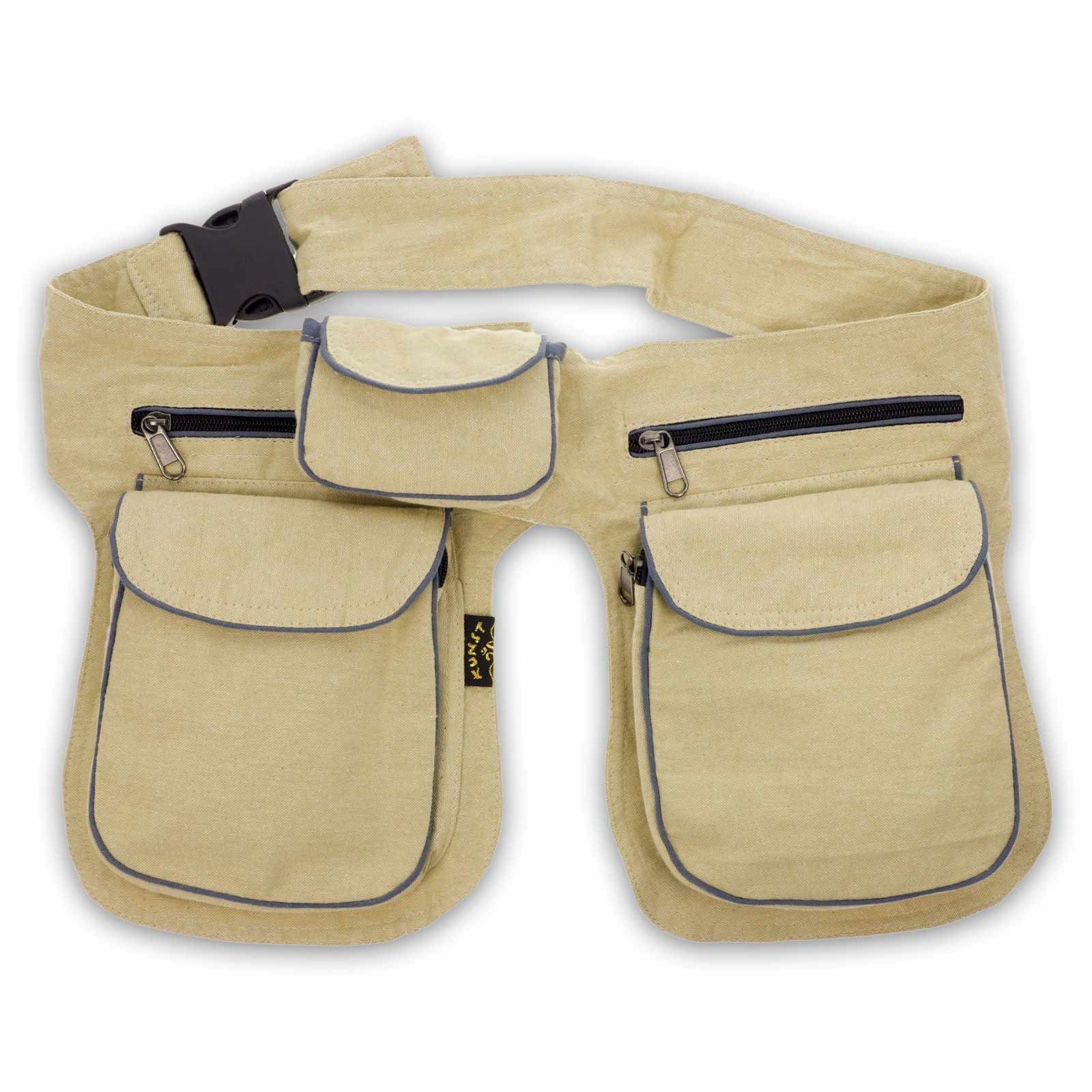 KUNST UND MAGIE Bauchtasche Doppel Bauchtasche Sidebag Gürteltasche Festival Hippie Hüfttasche