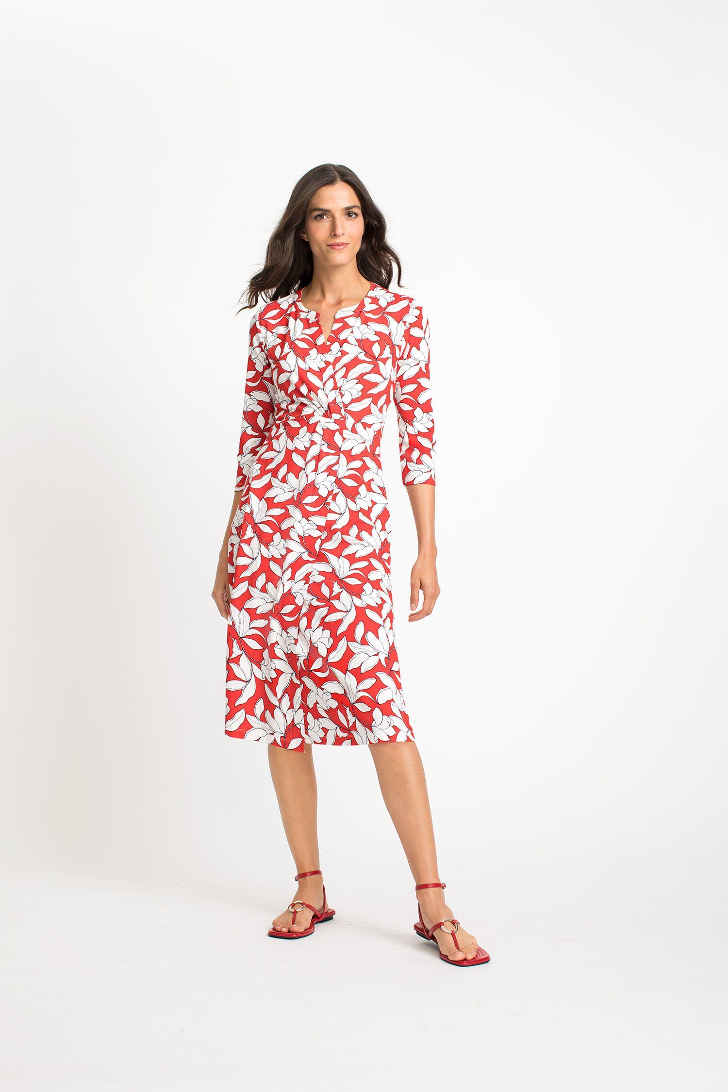 Olsen A-Linien-Kleid mit Tunika-Ausschnitt
