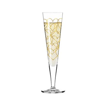 Ritzenhoff Champagnerglas Goldnacht Champagnergläser 205 ml 2er Set, Kristallglas