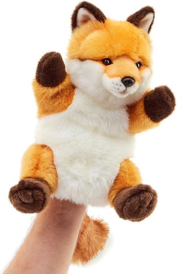 Uni-Toys Kuscheltier Handpuppe Fuchs rotbraun/weiß 30 cm