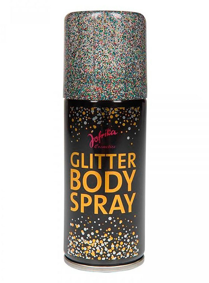 Metamorph Theaterschminke Glitzer Body spray regenbogen 100 ml, Farbiges Körperspray mit aufregendem Glitzereffekt