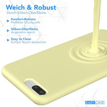 EAZY CASE Handyhülle Premium Silikon Case für iPhone 8 Plus / 7 Plus 5,5 Zoll, Slimcover Handy Softcase Silikon Schutzhülle mit Kameraschutz Gelb