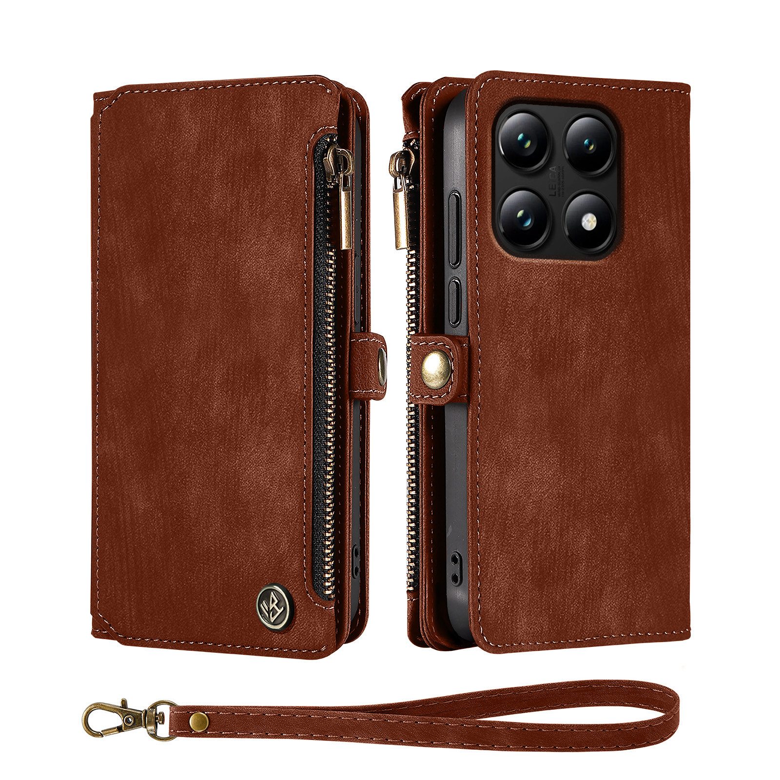 Tec-Expert Handyhülle Geldbörse Hülle mit RFID Schutz für Xiaomi 14T 6.67 Zoll, 6.67, Klapphülle Cover Case mit Kartenfach Geldfach Münzfach