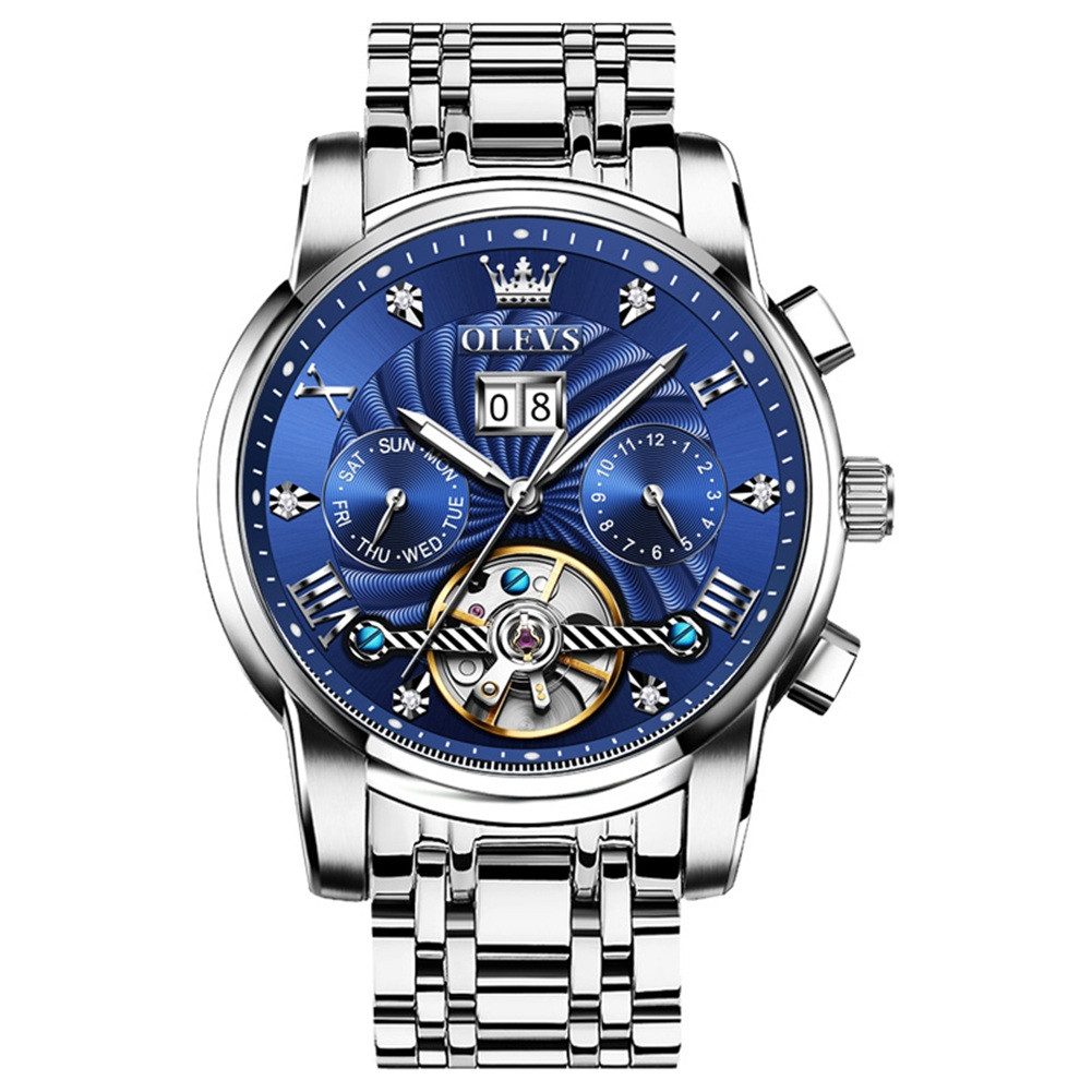 OLEVS Automatikuhr Luxus Herrenuhr Automatik Edelstahl günstig online kaufen