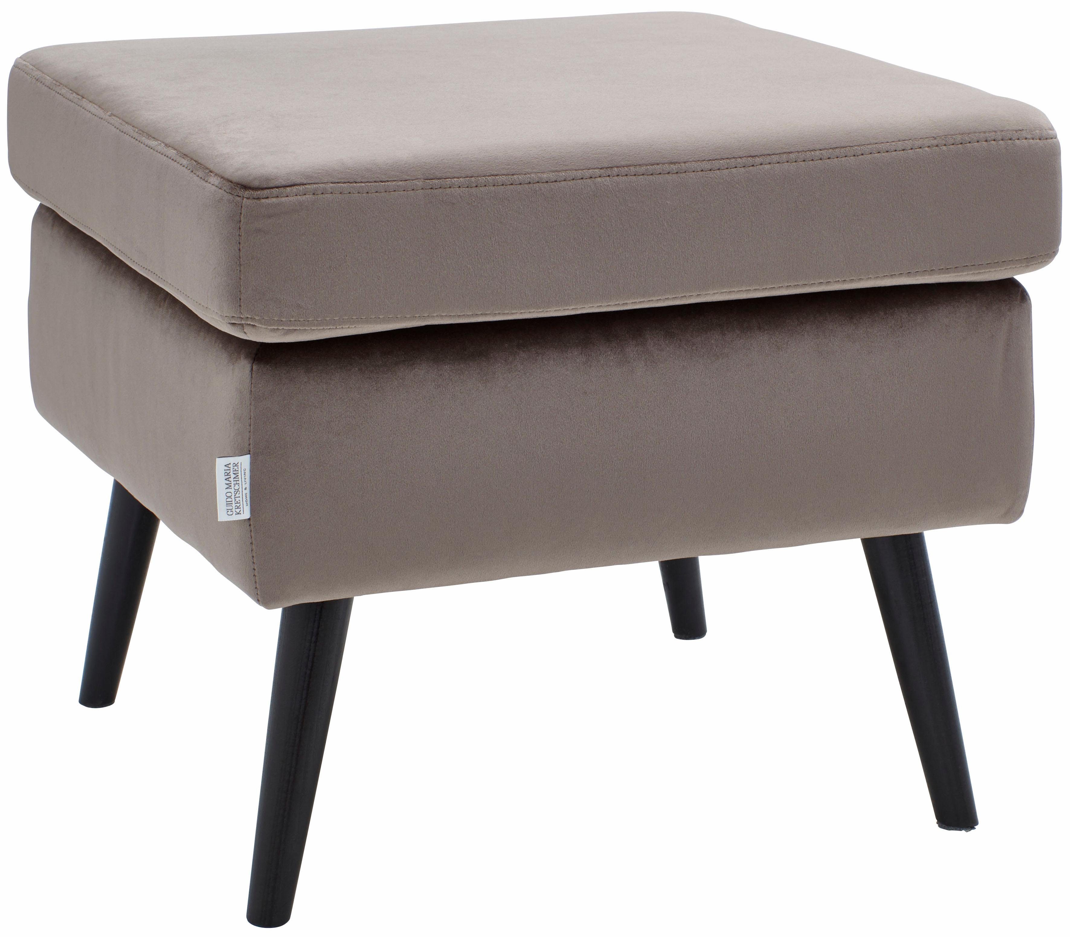 OTTO home Hocker Salla, Bezug auch in Luxus-Microfaser in Teddyfelloptik