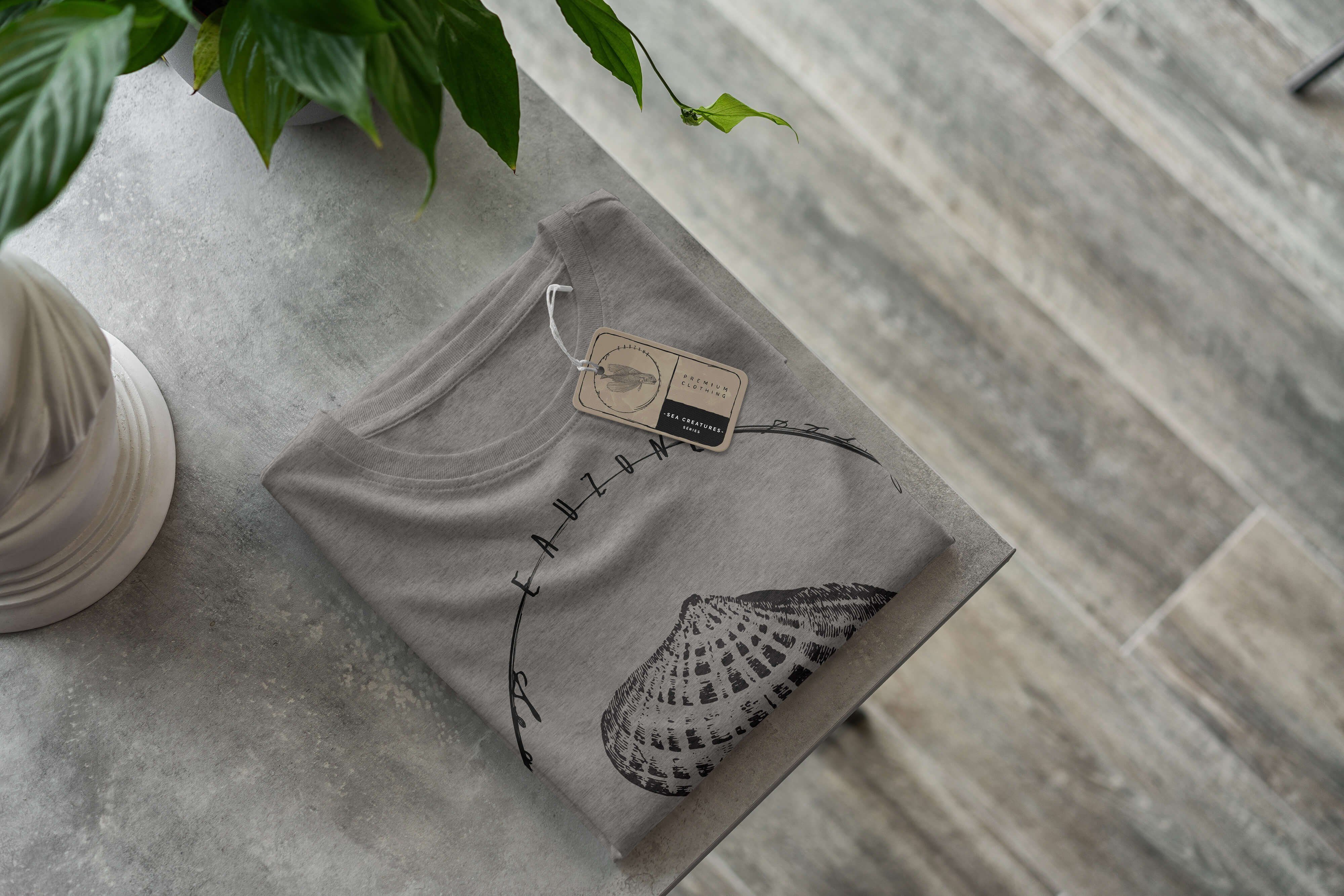 feine Art Struktur Serie: Sinus Sea Schnitt Ash T-Shirt Tiefsee sportlicher - T-Shirt Sea / Fische und 033 Creatures,