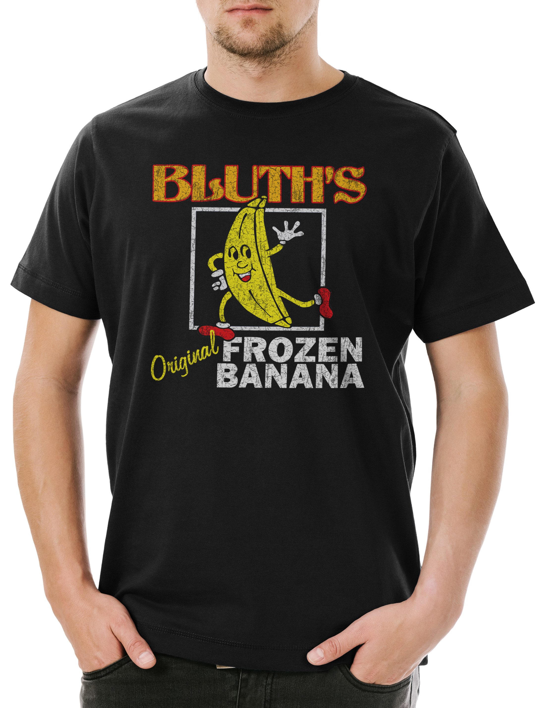 Urban Backwoods Print-Shirt Bluth's Original Frozen Banana II Herren T-Shirt Banane Banana Logo (1-tlg) Arrested Symbol Development Kult