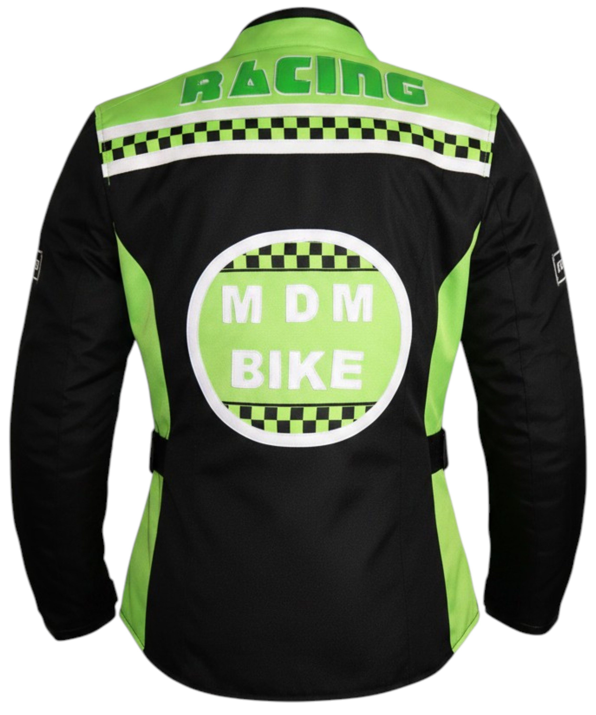 MDM Motorradjacke Damen Motorradjacke Textil Racing Stil mit Protektoren (Sportliche Damen Bikerjacke mit Protektoren und Windschutzleiste) Damen Racing Motorra – Bild 3 von 4