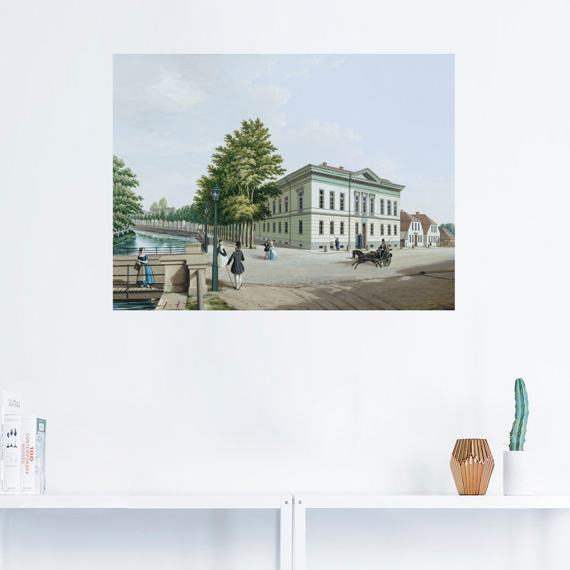 Oldenburg. (1 St), Prinzenpalais Leinwandbild, Artland Um in in als Das 1848, versch. oder Größen Poster Gebäude Wandaufkleber Wandbild