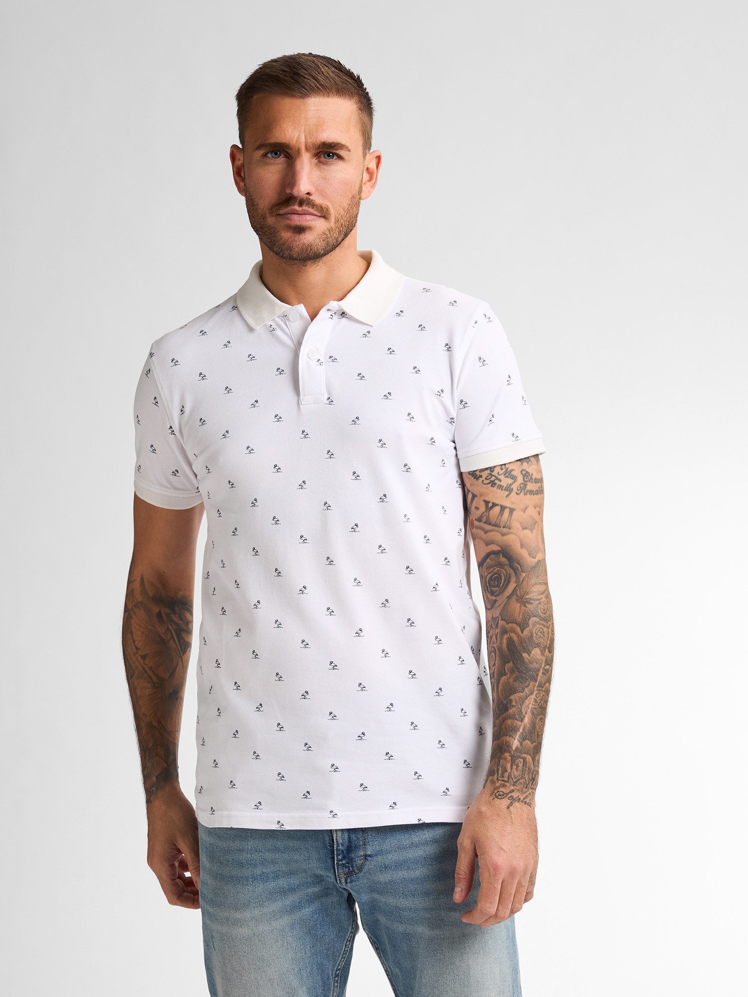 Petrol Industries Poloshirt Poloshirt mit All-over günstig online kaufen