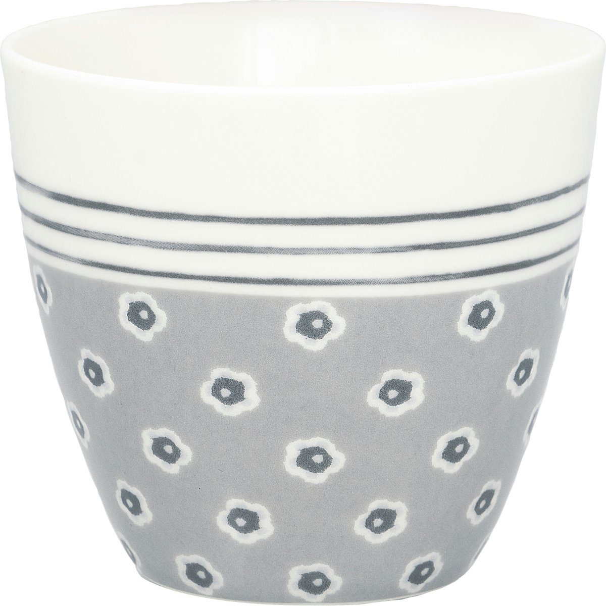 Greengate Becher Malia Latte cup grey 0,35l, Steingut