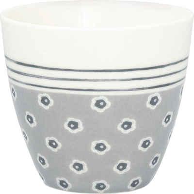 Greengate Latte-Macchiato-Glas Malia Latte cup grey 0,35l, Steinzeug