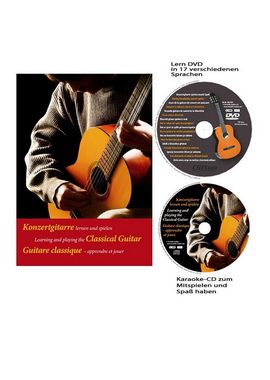 Clifton Konzertgitarre »Clifton - Konzertgitarre 4/4« 4/4, Komplettset