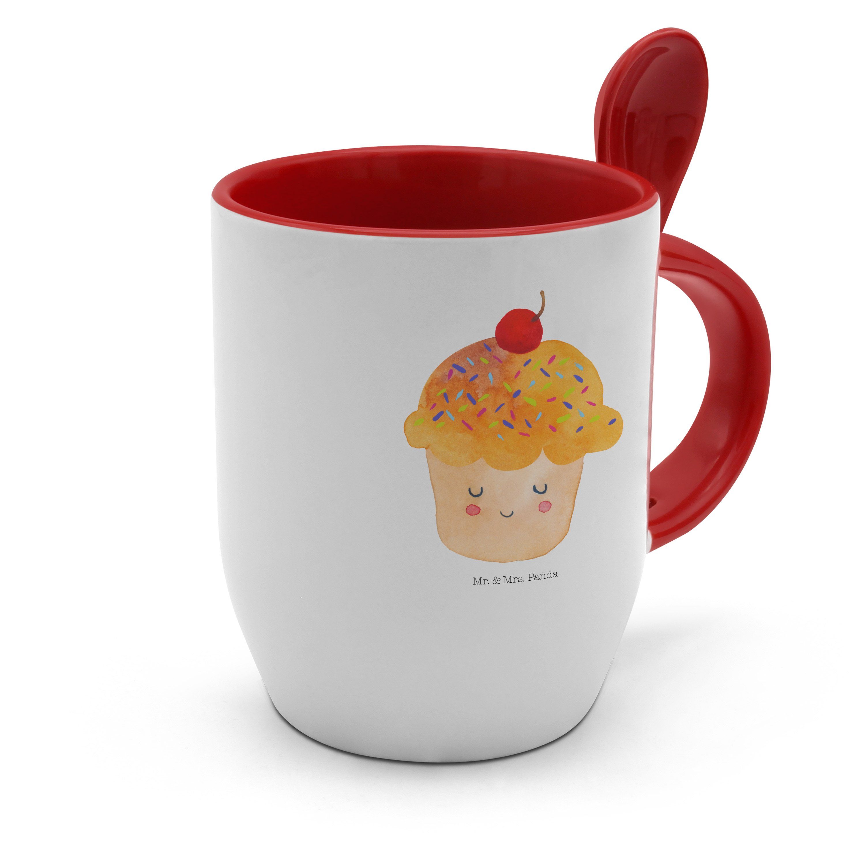 & Tassen, Backen Tasse Weiß Panda Cupcake Tiermotive, - - Geschenk, Mrs. Geschenk, Tasse, Mr. Keramik