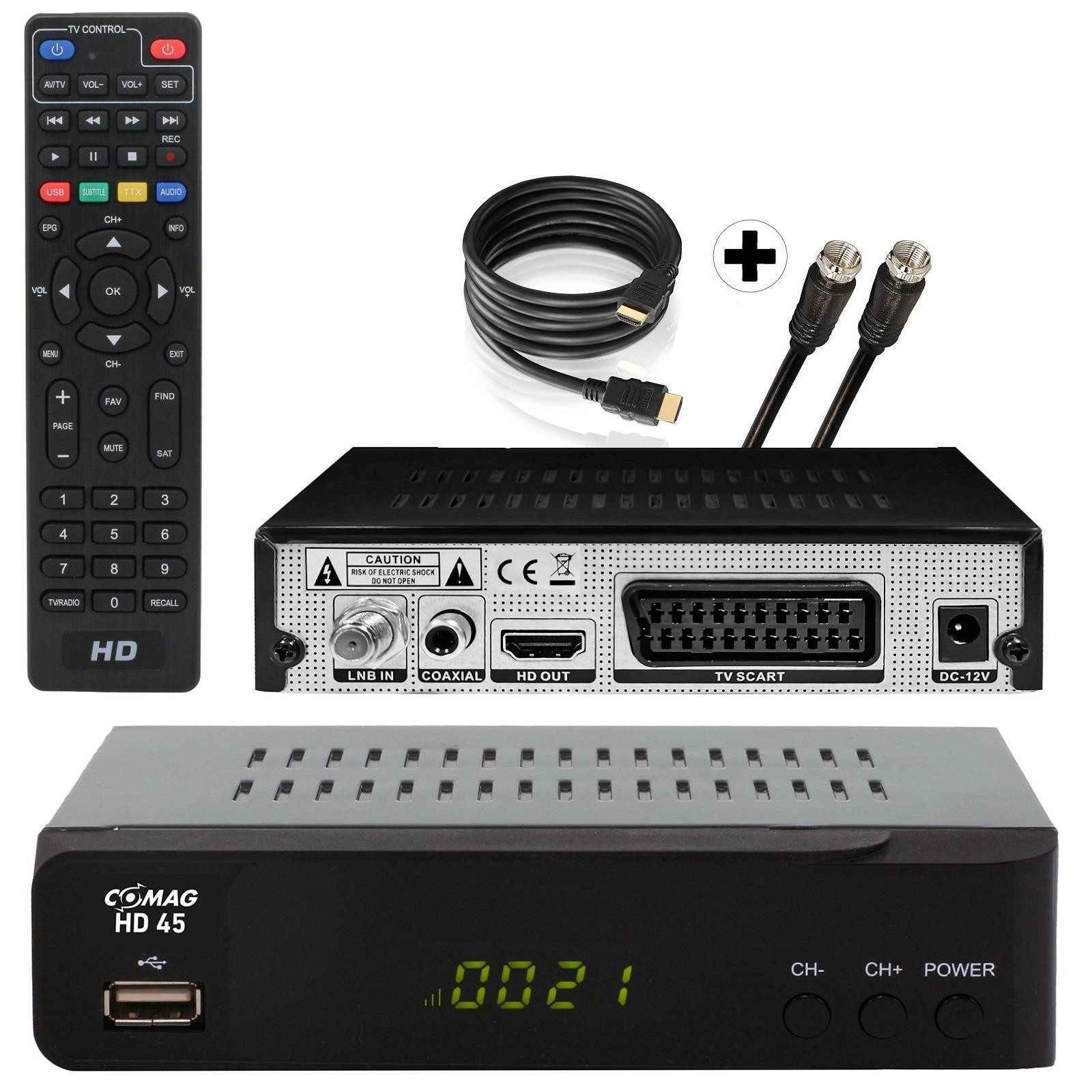 COMAG HD45 Digitaler HD Sat Receiver (FULL HD, HDTV, DVB-S2, HDMI, Satellitenreceiver