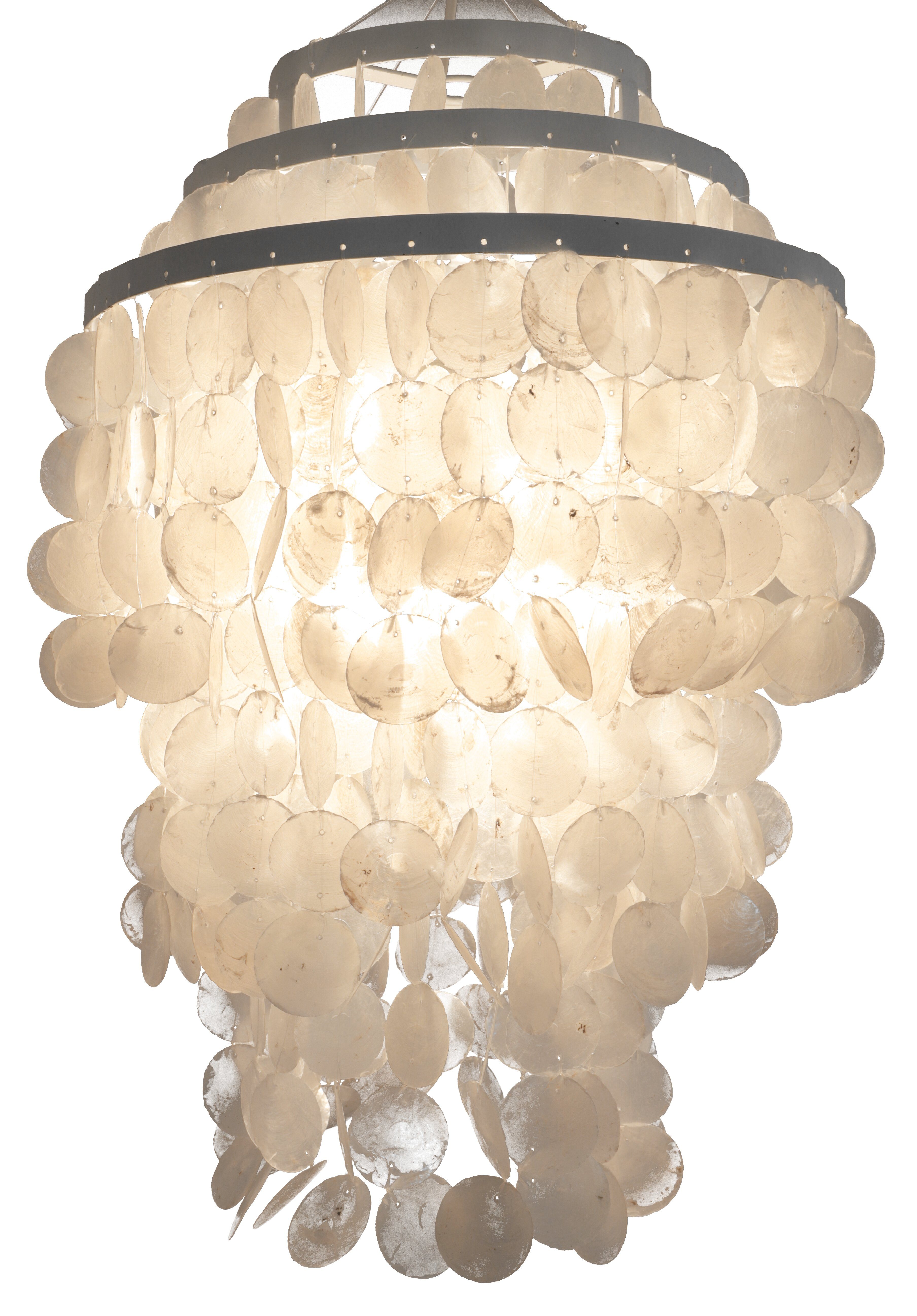 Guru-Shop Deckenleuchten Deckenlampe, Muschelleuchte aus hunderten.., günstig online kaufen