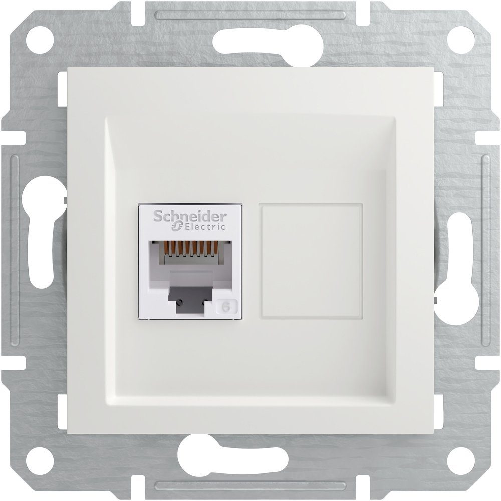 SCHNEIDER Schalter Schneider Electric RJ45-Datendose Asfora Weiß (RAL 9003) EPH4770121D