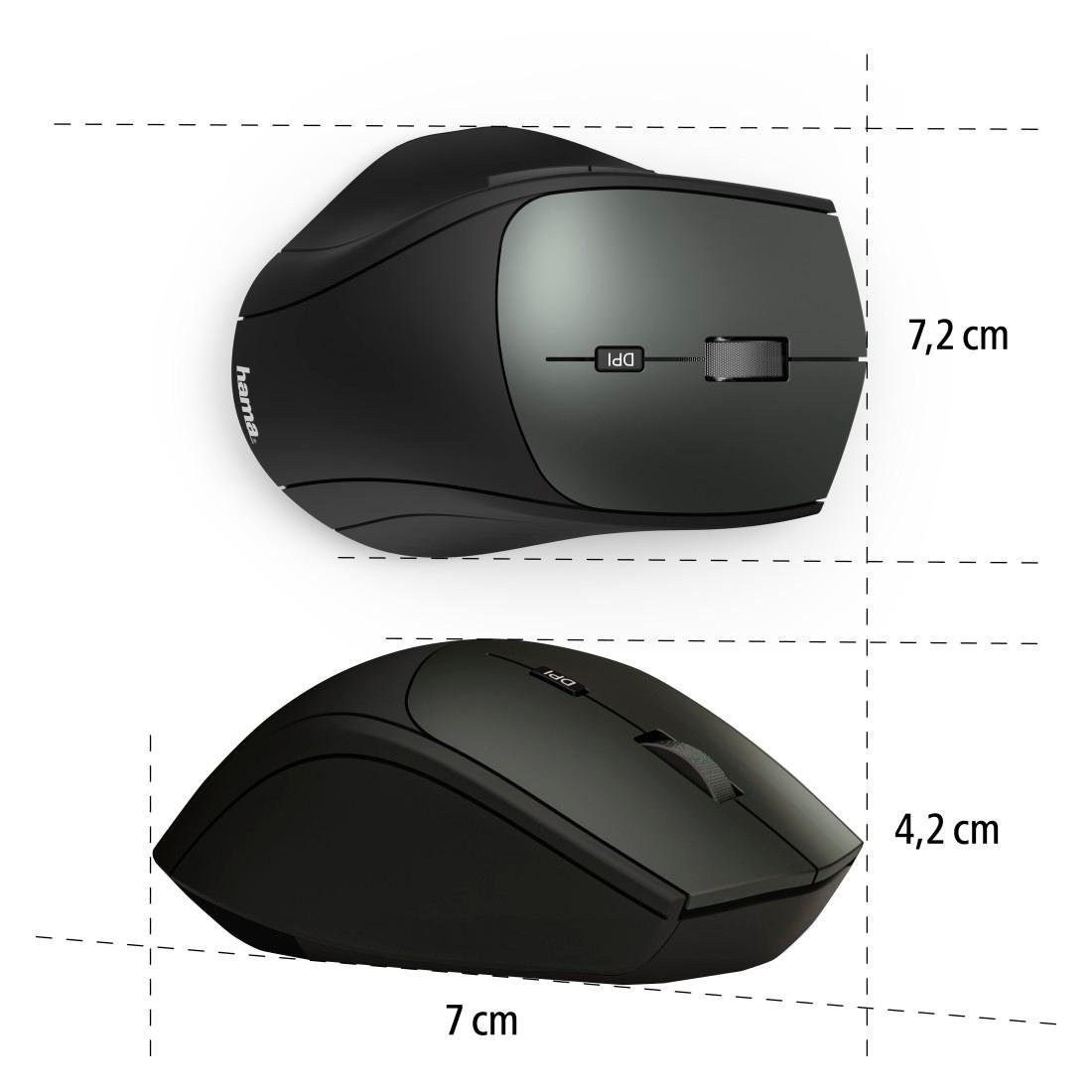 Hama Optische 6-Tasten-Funkmaus "MW-600", Dual-Modus Mit USB-C/USB-A Maus (USB) – Bild 4 von 5