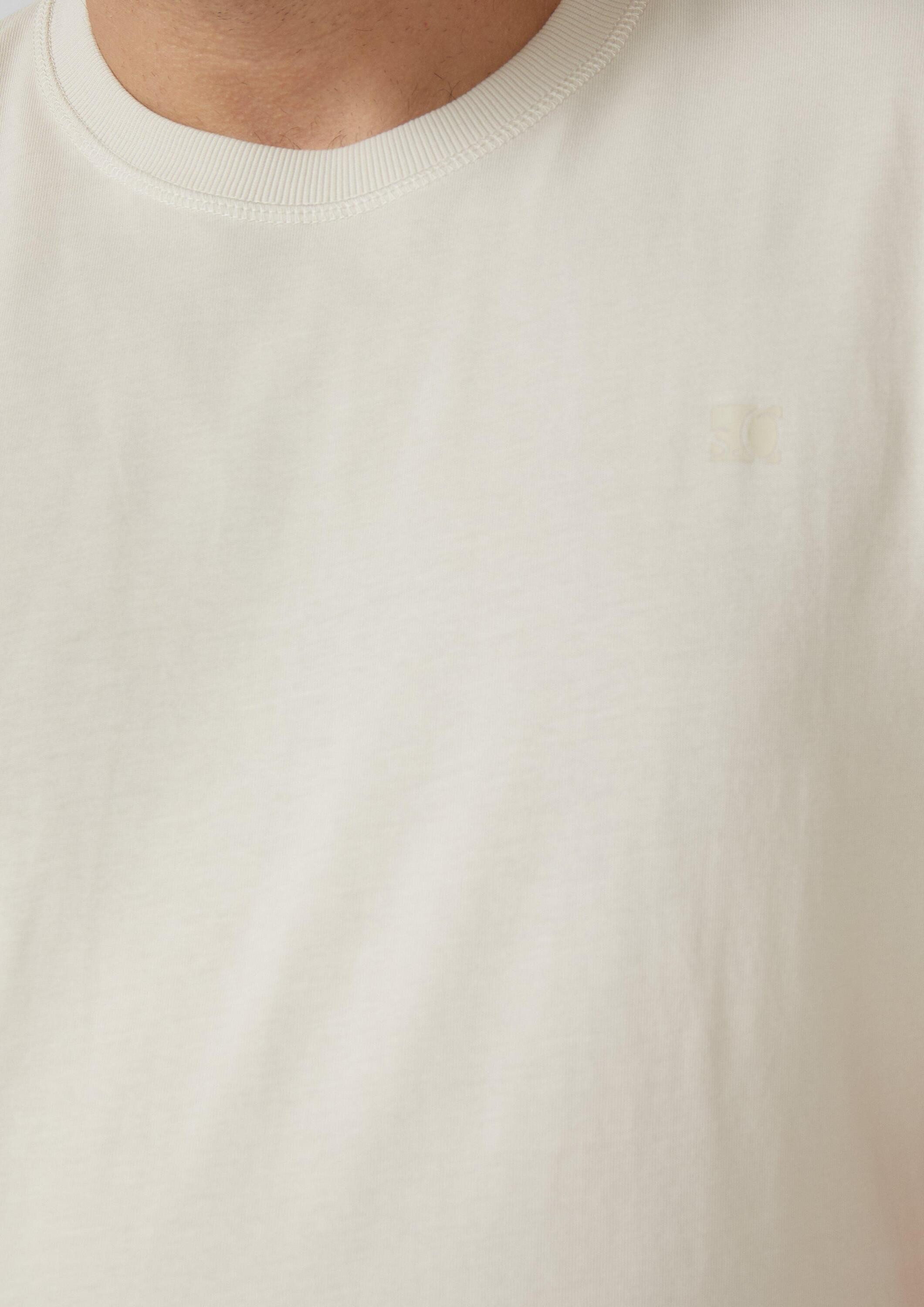 s.Oliver Kurzarmshirt T-Shirt Heavy Jersey T-Shirt mit Crew Neck und Logo-Print