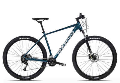 Axess Mountainbike TORRENT 2023, 18 Gang Shimano RD-M3100 Alivio Schaltwerk, Kettenschaltung, MTB-Hardtail blau