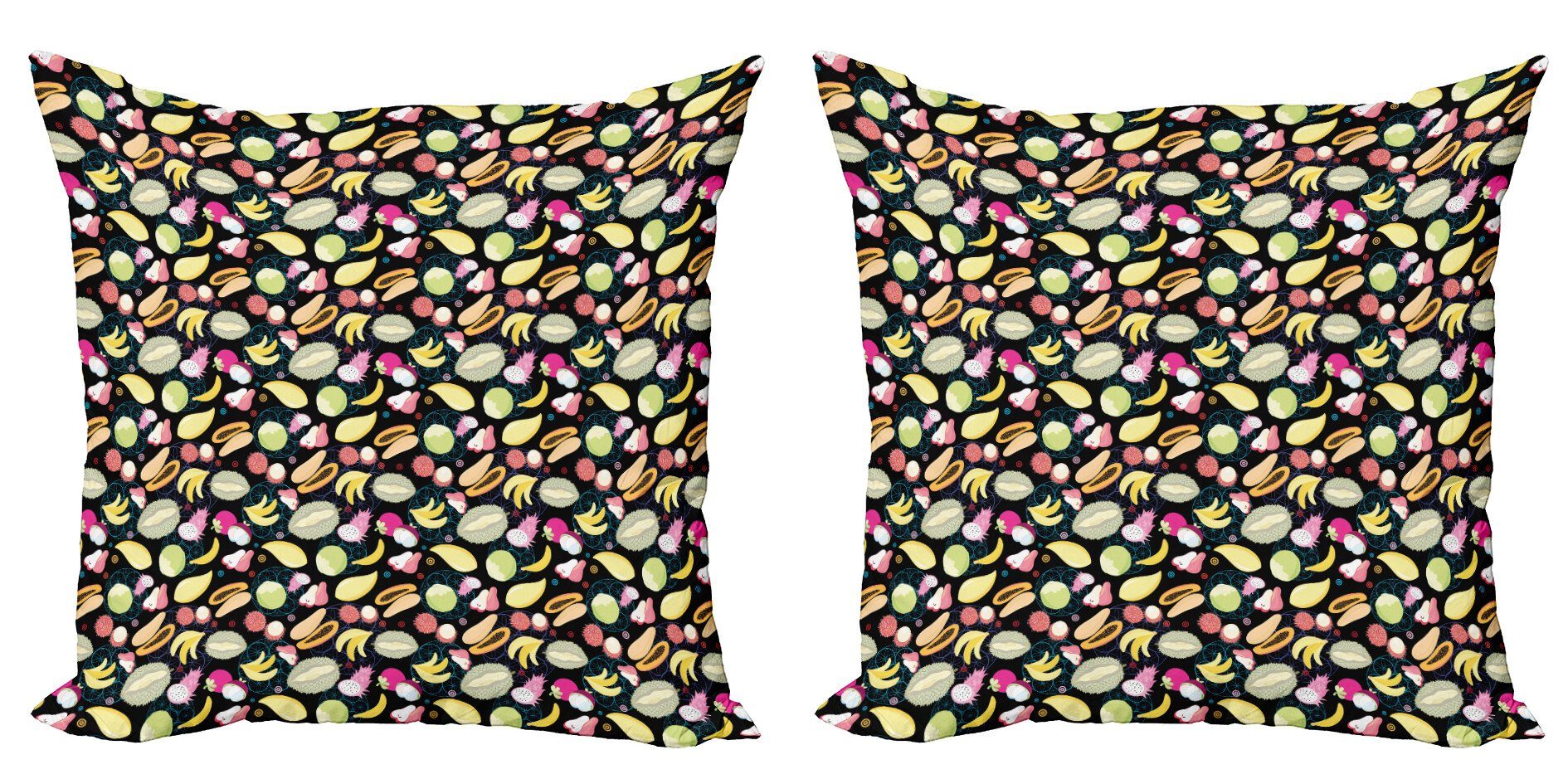 Exotische Accent Doppelseitiger Stück), (2 Graphic Tropisch Modern Digitaldruck, Kissenbezüge Abakuhaus Früchte