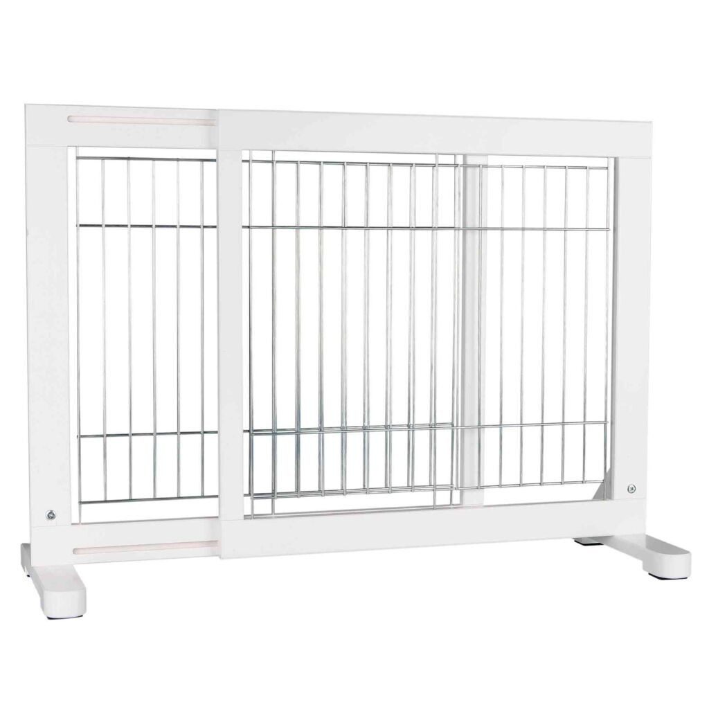 TRIXIE Absperrgitter Hunde-Absperrgitter - weiß - 65–108 × 61 cm
