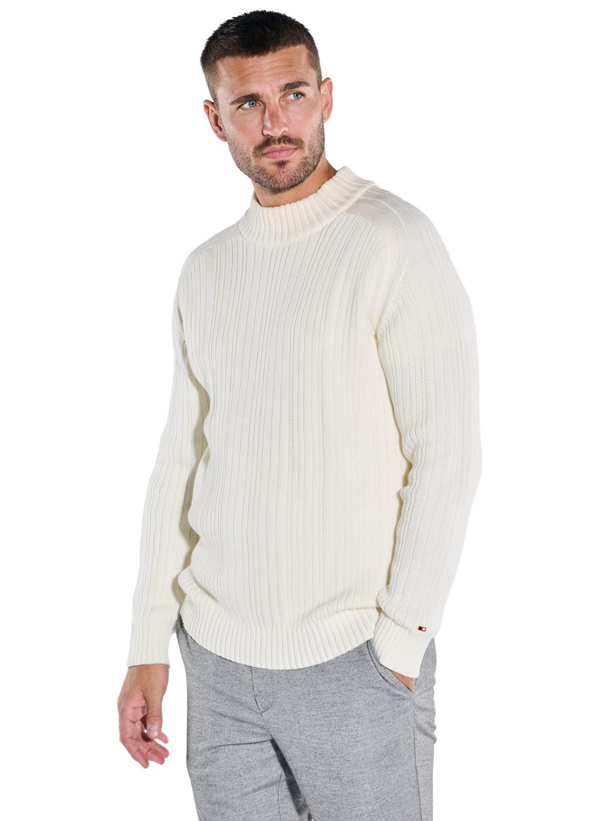 emilio adani Rollkragenpullover emilio adani Herren Пуловеры mit Stehkragen, Naturweiss