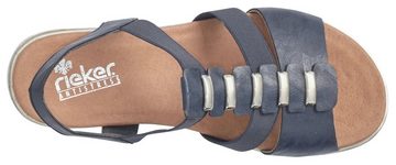 Rieker Riemchensandale, Sommerschuh, Sandalette, Blockabsatz, mit Stretchriemchen