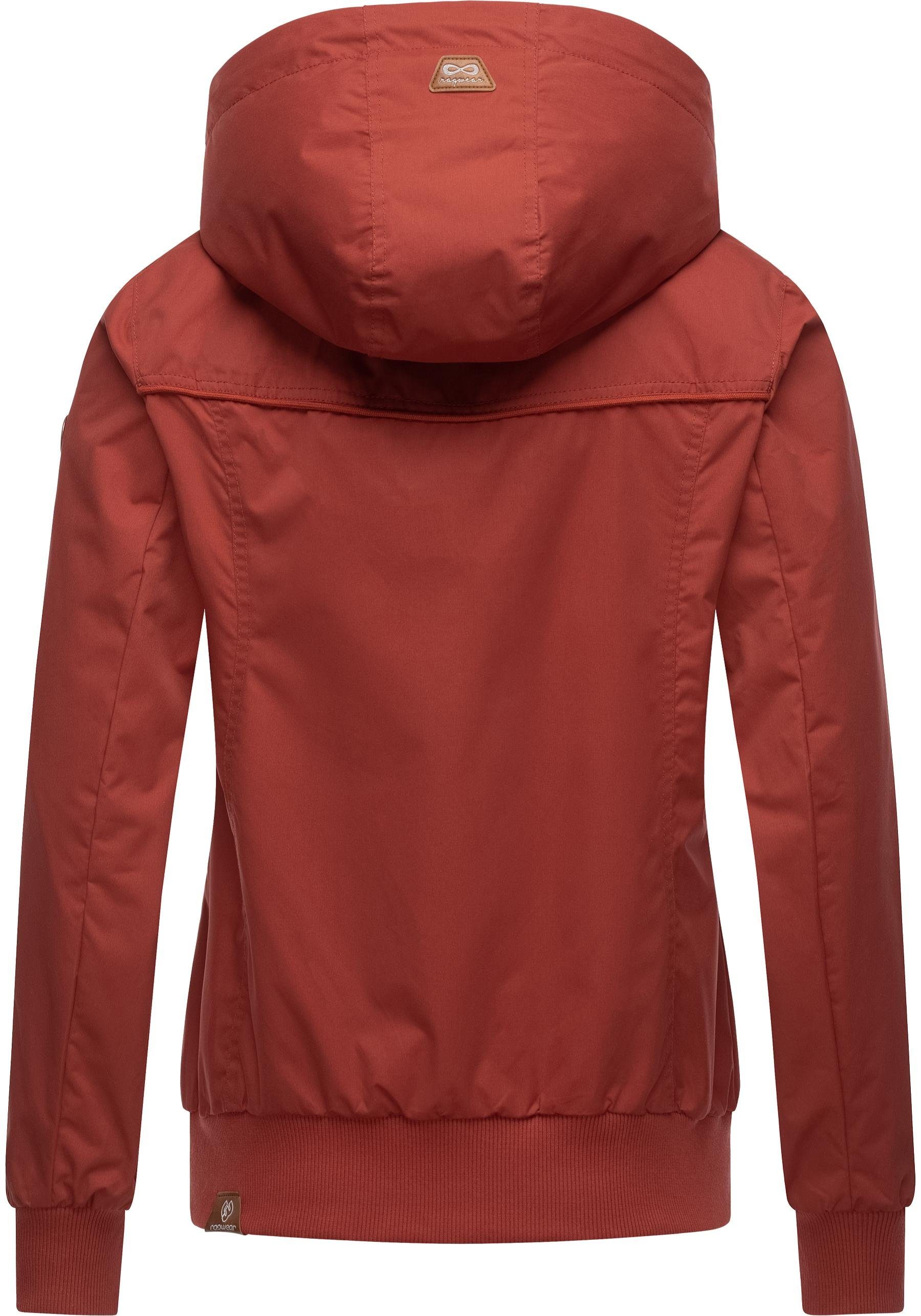 Jotty Übergangsjacke Ragwear mit Outdoorjacke abnehmbarer terrakotta Kapuze stylische